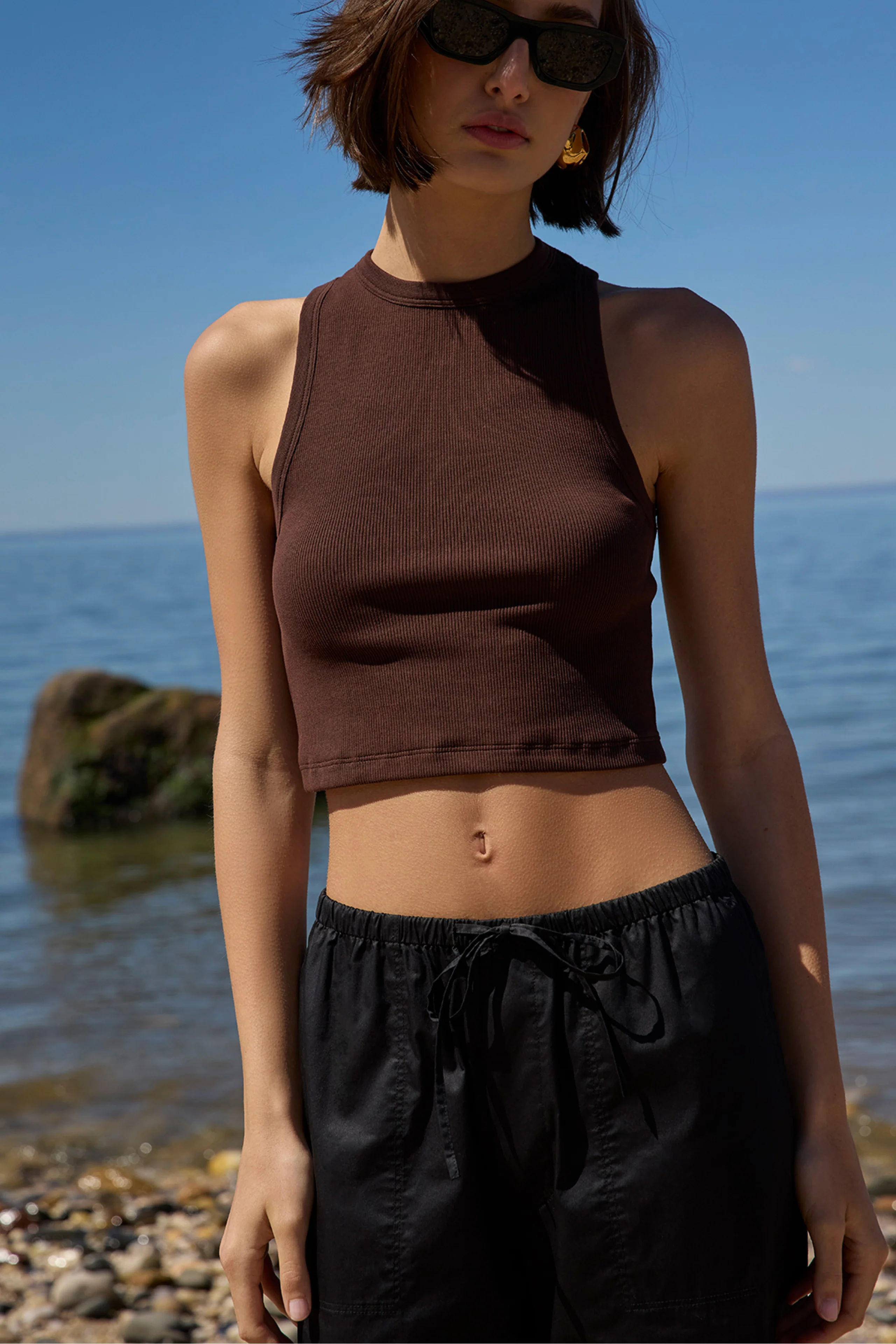 The Easy Drawstring Pant in Black - Image 4