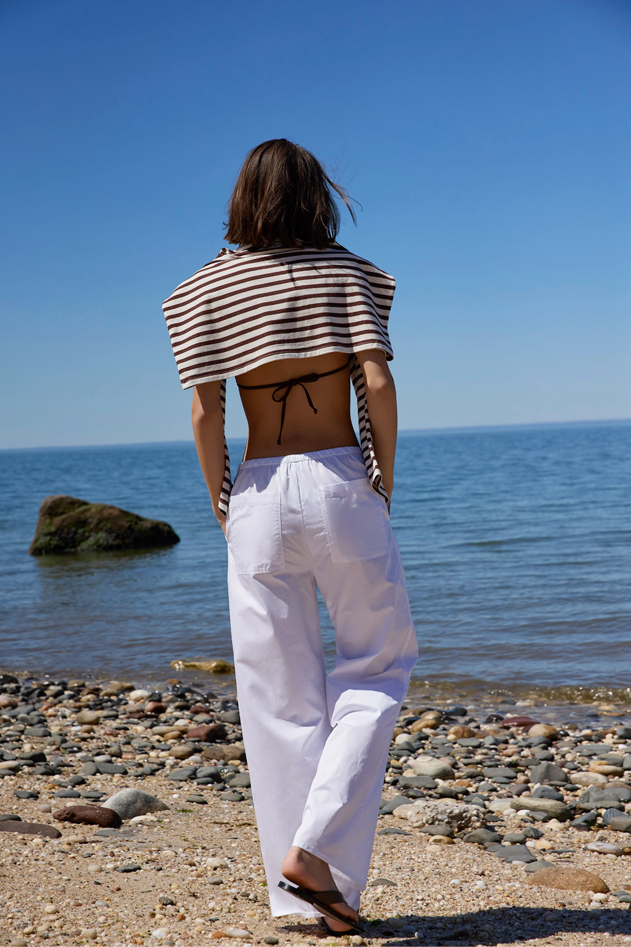 The Easy Drawstring Pant in White - Image 6