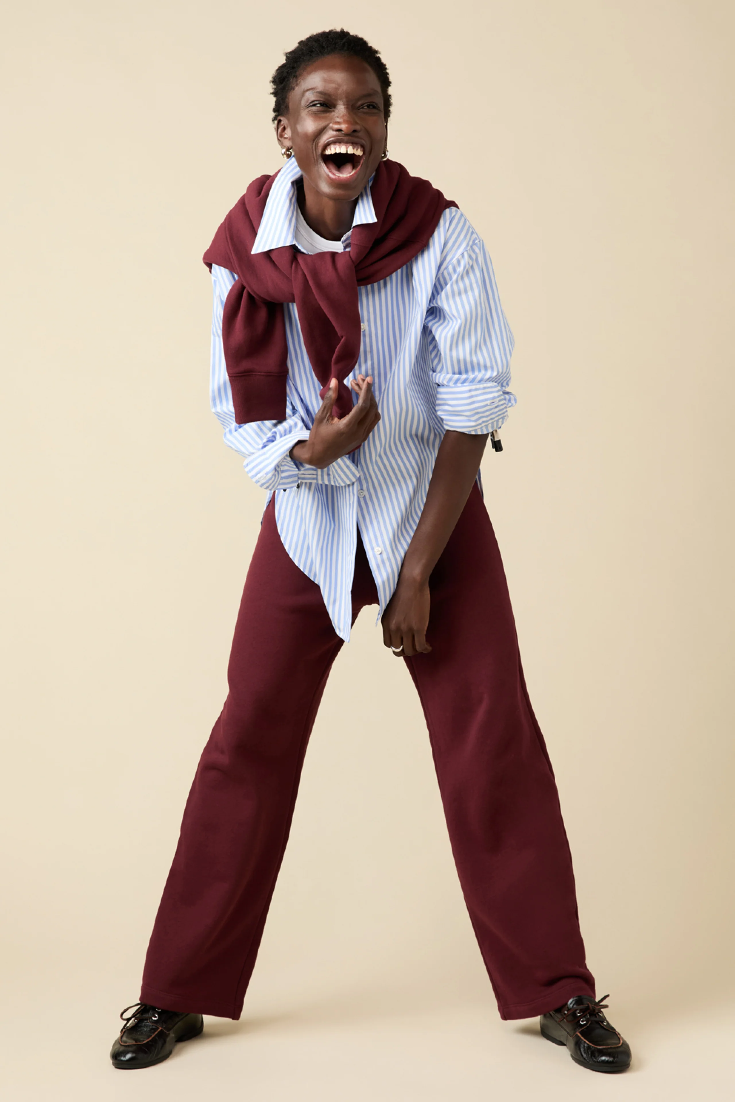 The Everyday Sweatpant in Wine - Image 2