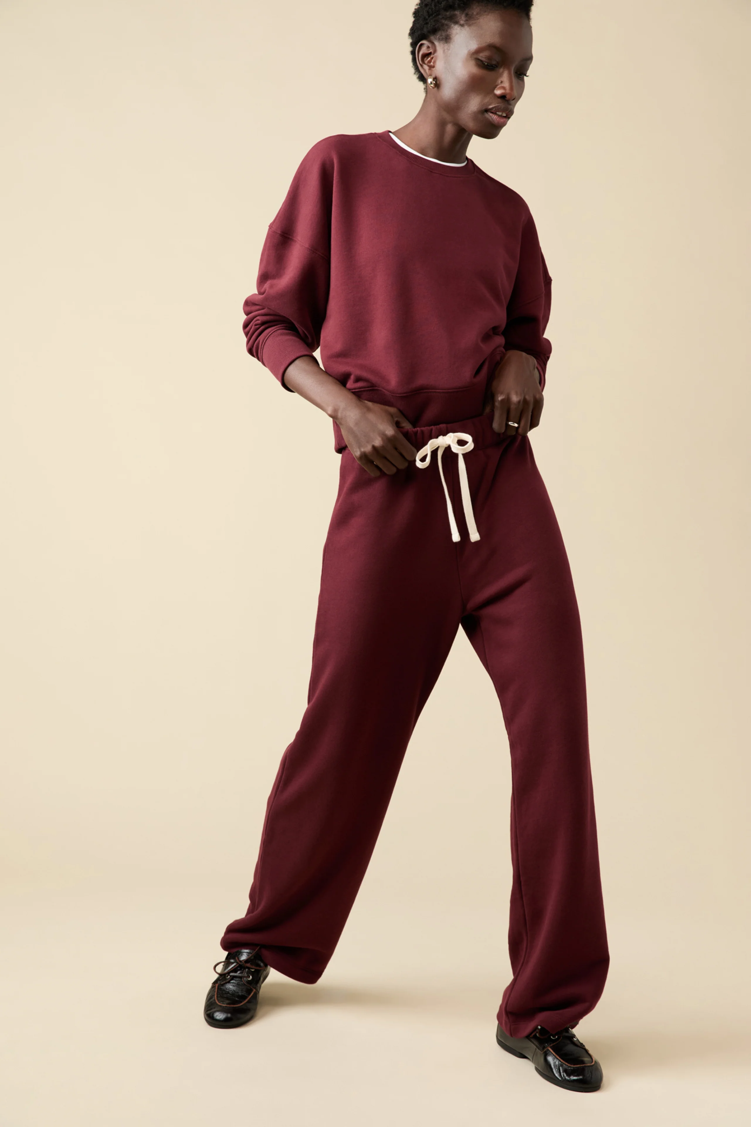 The Everyday Sweatpant in Wine - Image 5