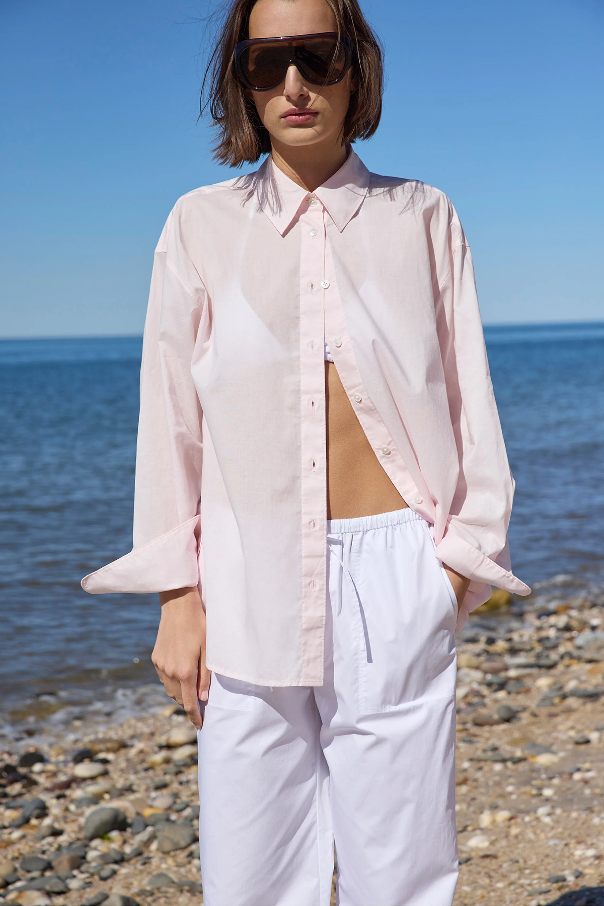 The Featherlight Everything Shirt in Peony - Image 4