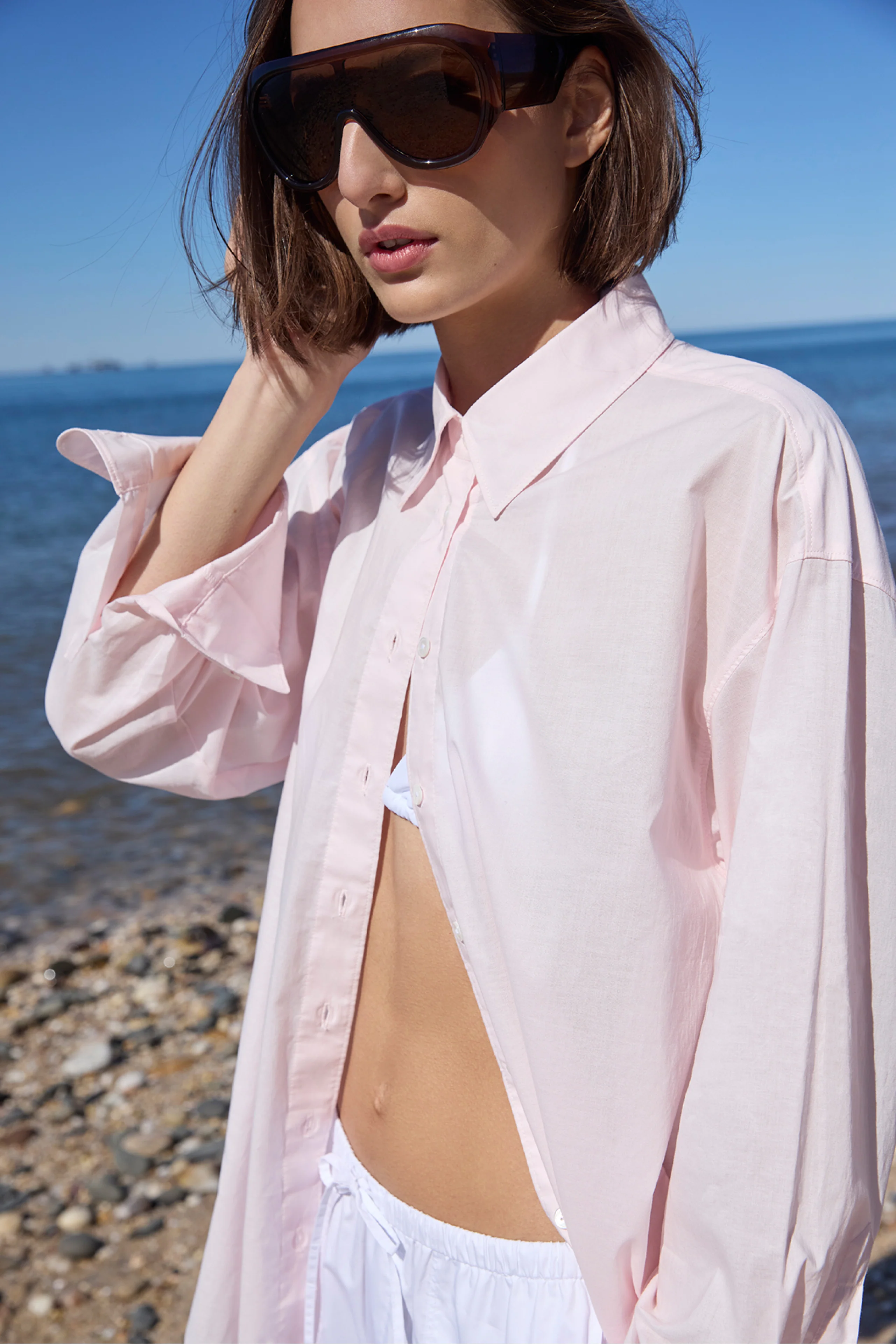 The Featherlight Everything Shirt in Peony - Image 5