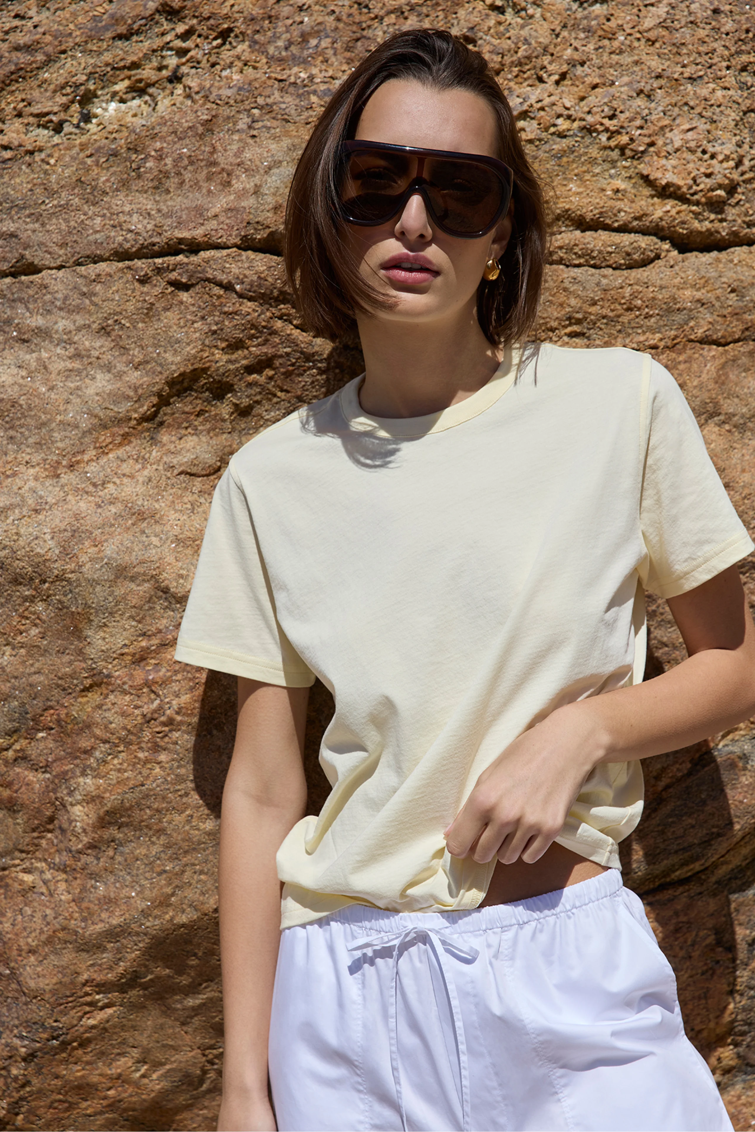 The Iconically Soft Perfect Tee in Butter - Image 3