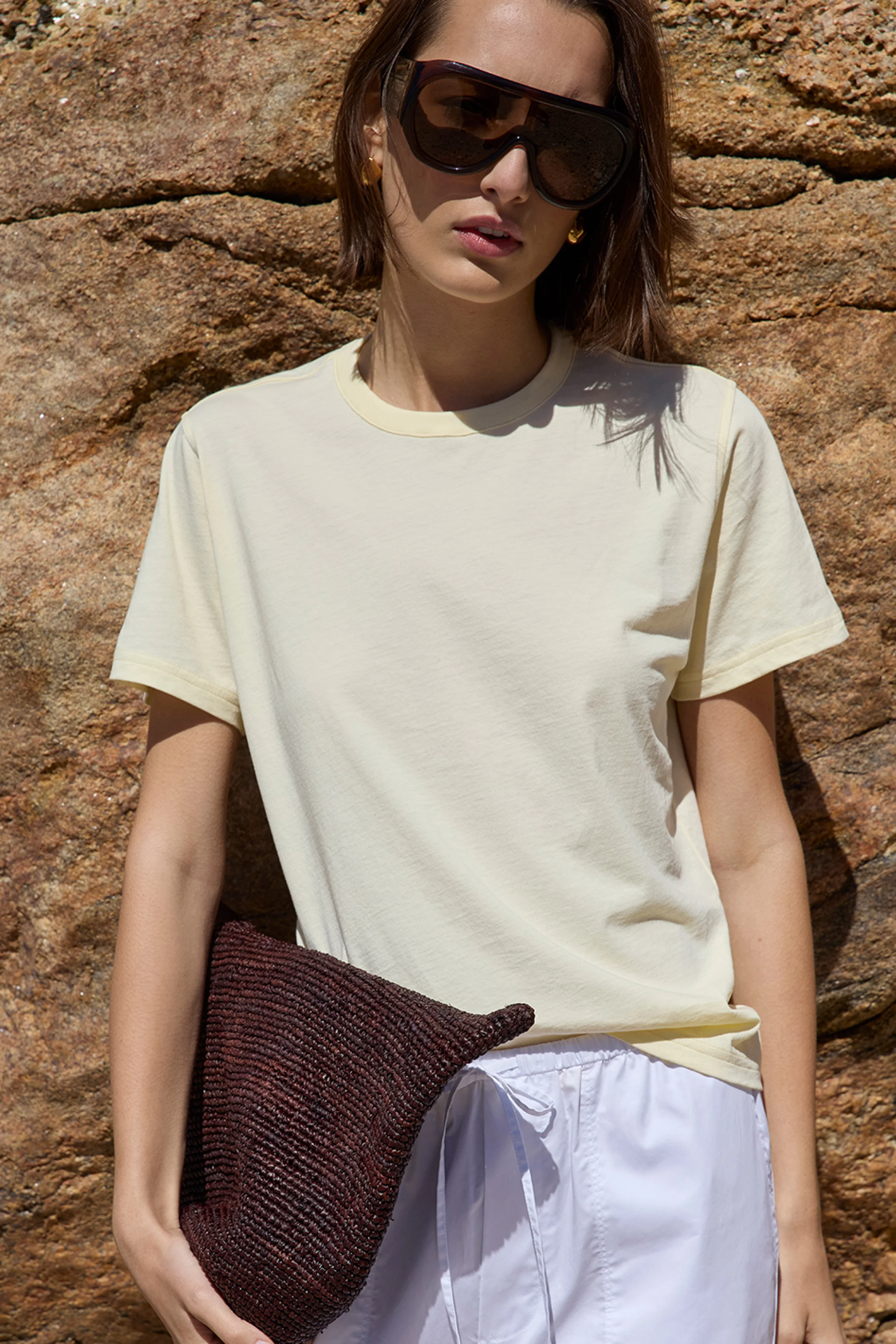 The Iconically Soft Perfect Tee in Butter - Image 4