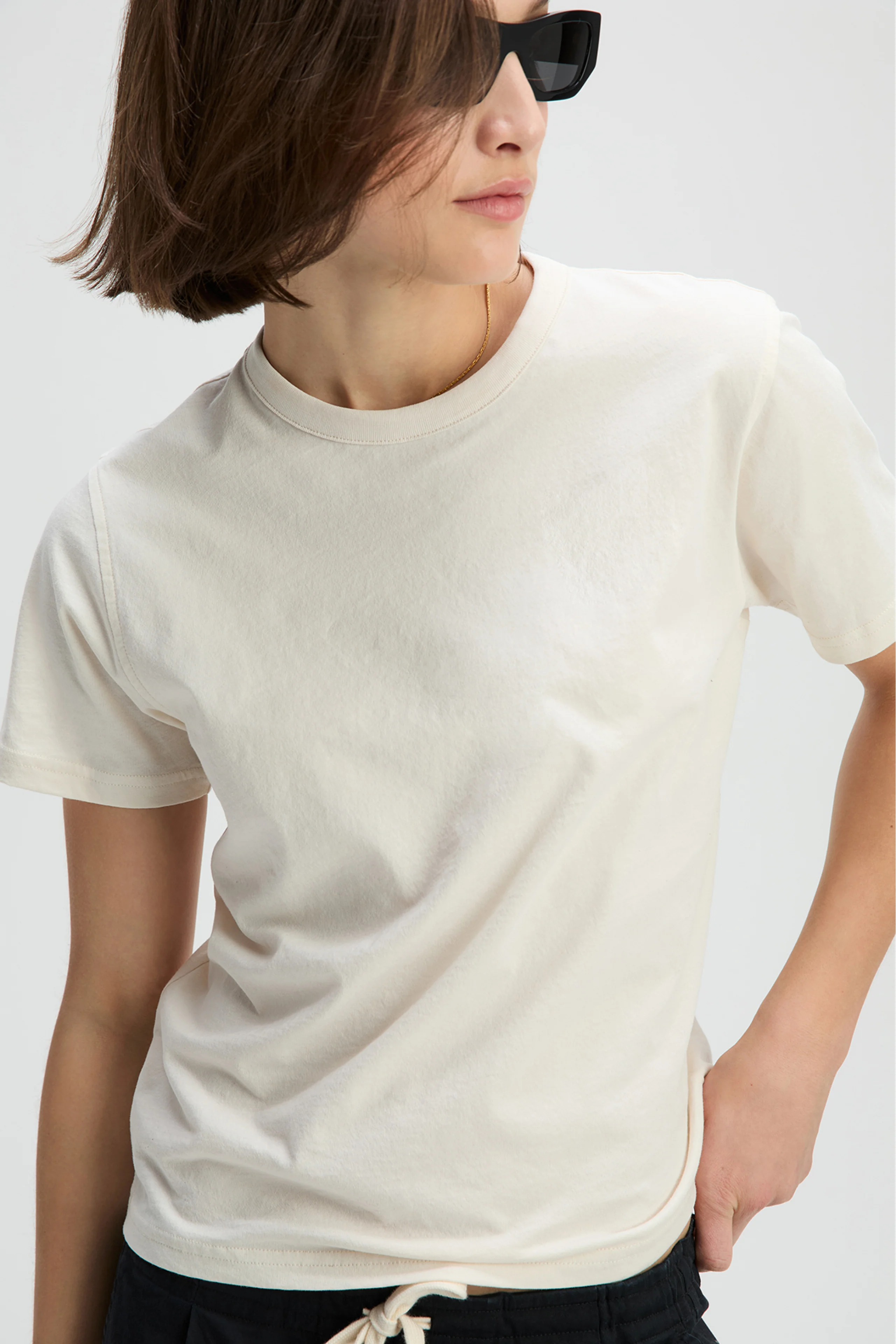 The Iconically Soft Perfect Tee In Cream - Image 5