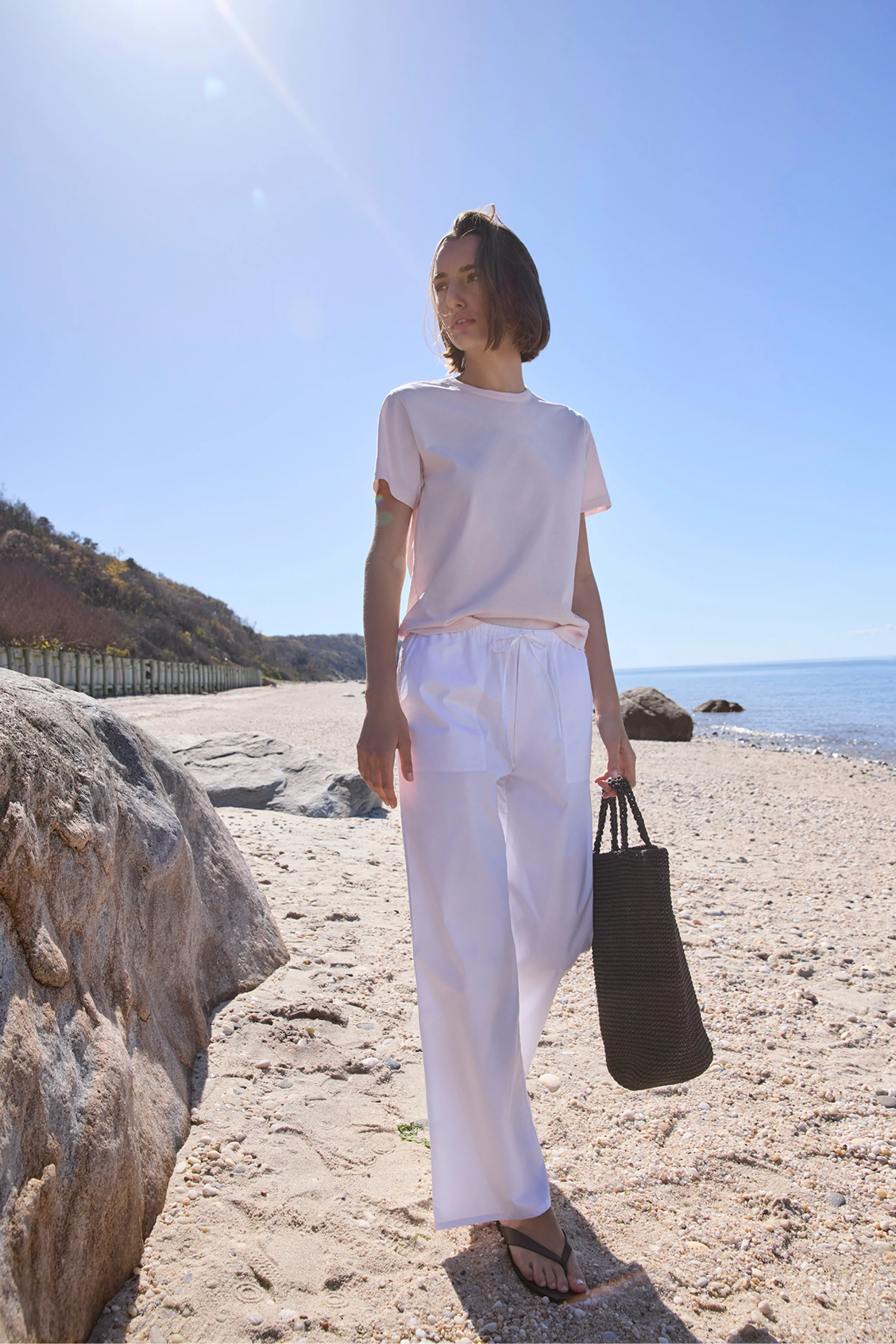 The Iconically Soft Perfect Tee in Peony - Image 3