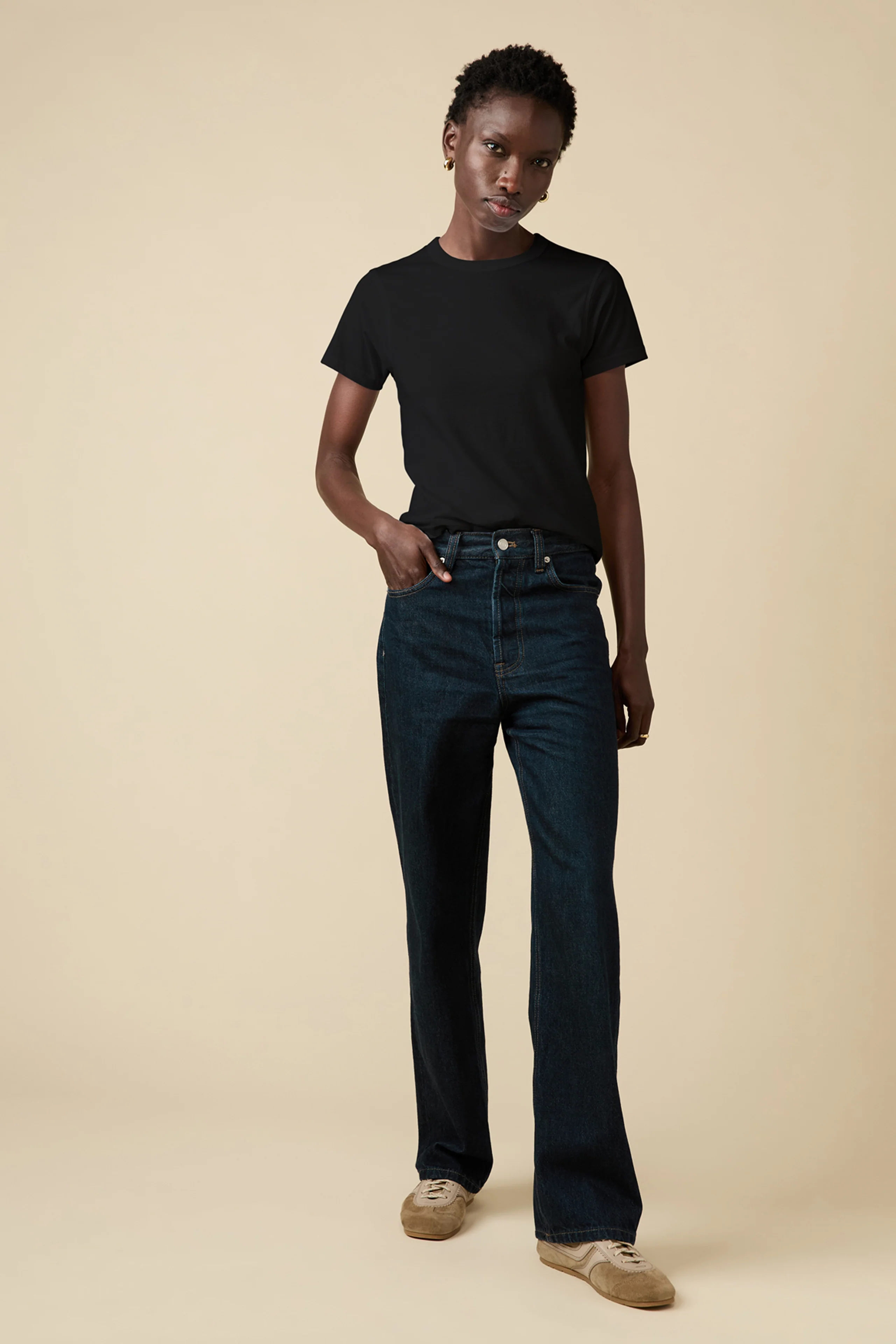 The Shrunken Perfect Tee in Black